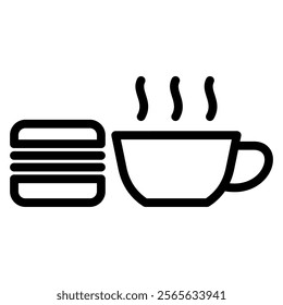 breakfast icons in line style. Related with education, academic subjects and more.