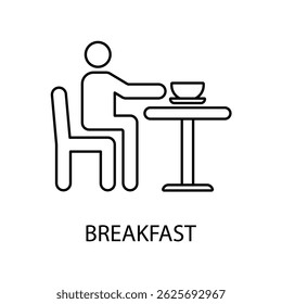 ícones de café da manhã símbolo vetorial elementos para infográfico web