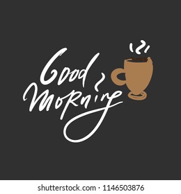 Breakfast illustration. Hand drawn posters for your design. Good morning. Coffee 