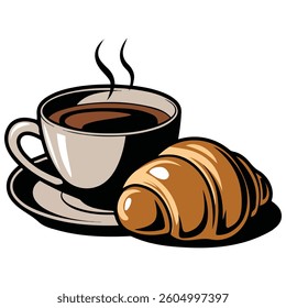Breakfast isolated vector illustration on white background