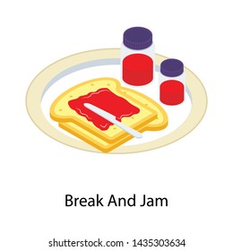 
Breakfast item in isometric design 
