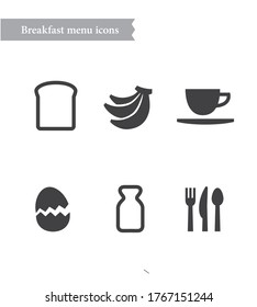 Breakfast items  icon vector illustration