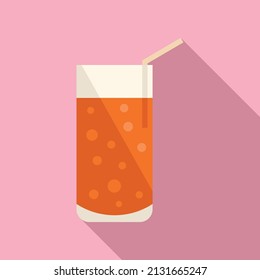 Breakfast Juice Icon Flat Vector. Food Meal. Apple Lunch