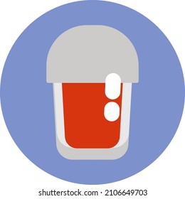 Jugo de desayuno, ilustración, vector sobre fondo blanco.