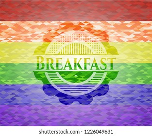 Breakfast lgbt colors emblem 