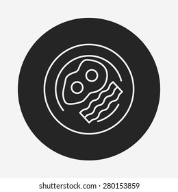 breakfast line icon