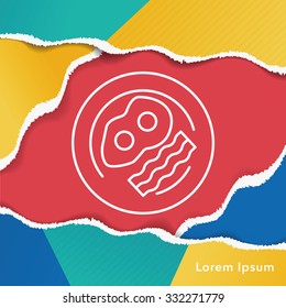 breakfast line icon