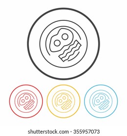 breakfast line icon