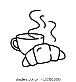 Breakfast line icon, concept sign, outline vector illustration, linear symbol.
