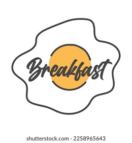 Breakfast logo icon. Healthy Breakfast vector logo design. fresh and tasty breakfast logo. Egg breakfast design