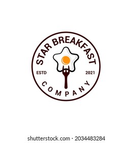 inspiración del logo del desayuno, vector de diseño del logotipo del restaurante