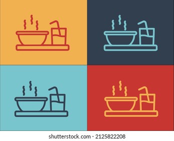 Breakfast Logo Template, Simple Flat Icon of food,morning,breakfast