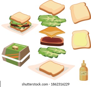 Breakfast Lunch Dinner Meal Drawing Stock Vector (Royalty Free) 1862316229