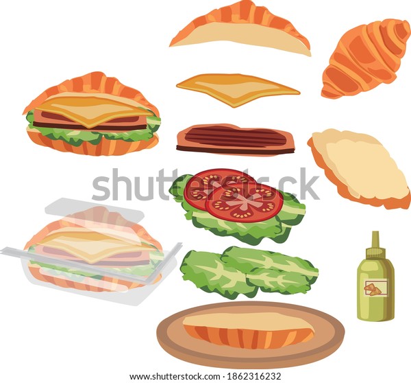 Breakfast Lunch Dinner Meal Drawing Stock Vector (Royalty Free ...