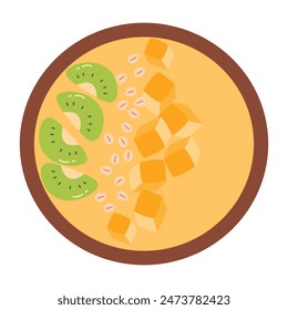 Breakfast Mango Smoothie Bowl illustration