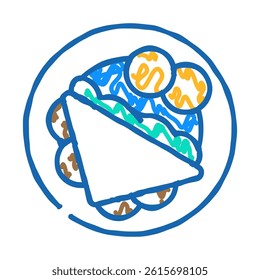 breakfast meal doodle icon sketch vector. breakfast meal sign. isolated symbol illustration