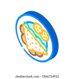 breakfast meal isometric icon vector. breakfast meal sign. isolated symbol illustration