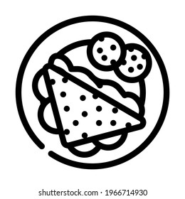 breakfast meal line icon vector. breakfast meal sign. isolated contour symbol black illustration