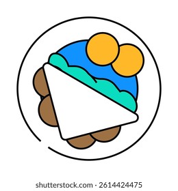 breakfast meal line icon vector. breakfast meal sign. isolated symbol illustration