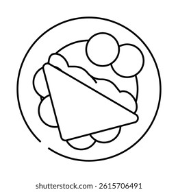 breakfast meal line icon vector. breakfast meal sign. isolated contour symbol black illustration