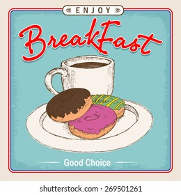 breakfast menu box or illustration