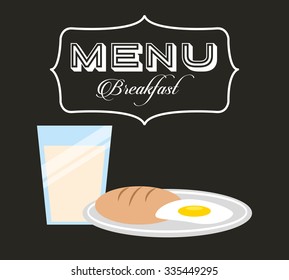 breakfast menu design, vector illustration eps10 graphic 