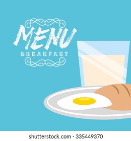 breakfast menu design, vector illustration eps10 graphic 