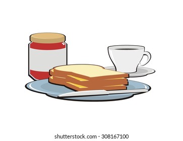 breakfast menu illustration