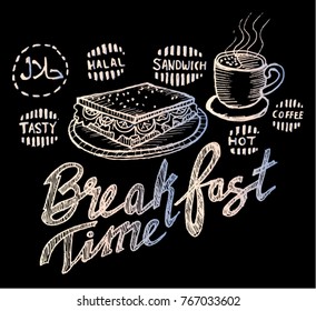 breakfast, menu sketch