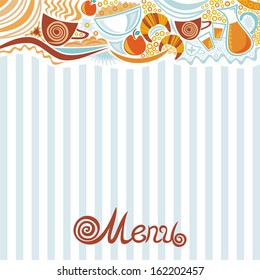 Breakfast menu vector illustration
