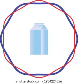 breakfast, milk box. white background vector image