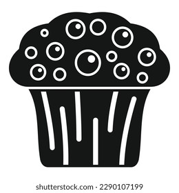 Breakfast muffin icon simple vector. Cake food. Cute bread