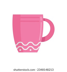 Breakfast mug icon flat vector. Tea cup. Hot drink isolated