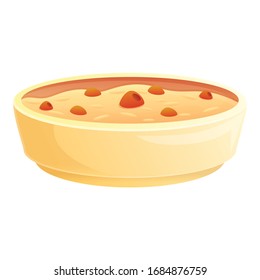 Breakfast oatmeal icon. Cartoon of breakfast oatmeal vector icon for web design isolated on white background