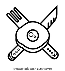 breakfast omeletteer icon vector