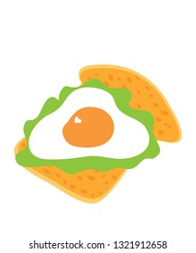 breakfast on white background.