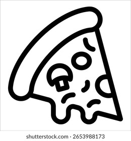 Breakfast Pizza Icon Element For Design