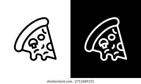 Pizza de desayuno con diseño de conjunto de iconos