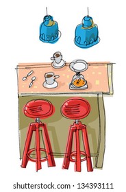 breakfast place - cartoon