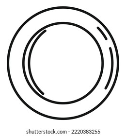 Breakfast plate icon outline vector. Food dish. Dinner lunch