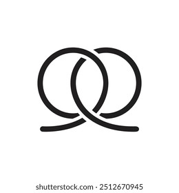 Breakfast Pretzel Filled Icon Vector Illustration