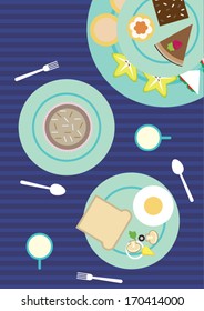 breakfast print/ vector poster design template/ layout design/ background/ abstract web design/ wallpaper
