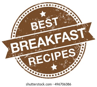 Breakfast Recipes stamp