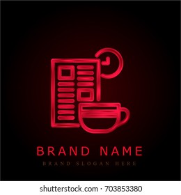 Breakfast red chromium metallic logo