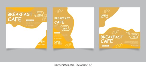 Breakfast restaurant social media posts