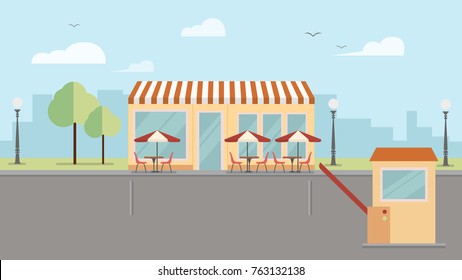 breakfast resto vector flat