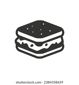 Breakfast Sandwich Icon on White Background - Simple Vector Illustration