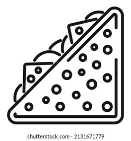 Breakfast sandwich icon outline vector. Food meal. Lunch toast