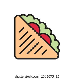 Breakfast Sandwich Icon Vector Illustration