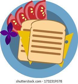 Sandwich-Tomatenvektor	
